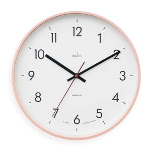 Acctim Aster Nonticking Wall Clock Pink Grapefruit