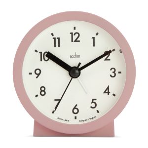 Acctim Gaby Bedside Alarm Clock Dusty Rose