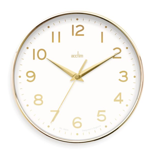 Acctim Rand Small Wall Clock Gold/White 20Cm