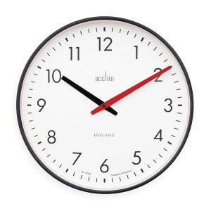 Acctim Riley Wall Clock Black 30Cm