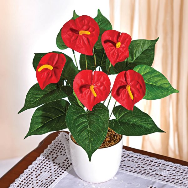 Artificial Potted Plant Anthurium H50cm