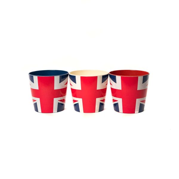 Bamboo Eco Pot - Union Jack Set of 3