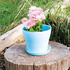 Blue Plastic Plant Pot 10.5X9Cm