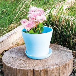 Blue Plastic Plant Pot 16X12.5Cm