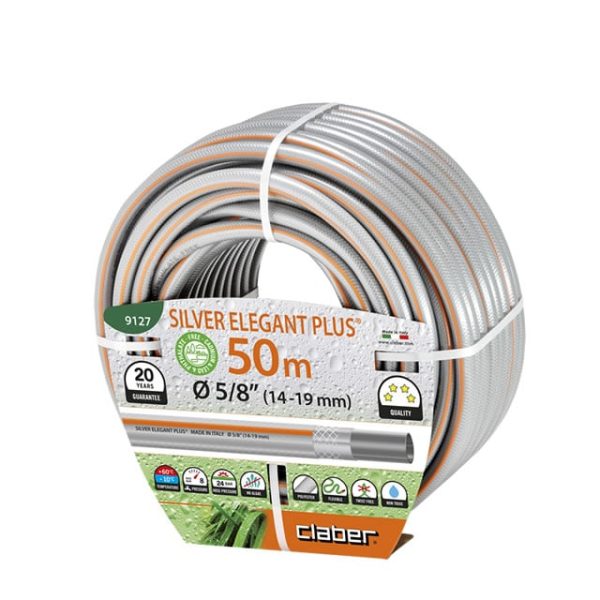 Claber Silver Elegant Plus ?" (20mm) 50M Hosepipe