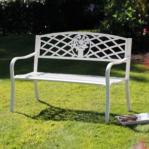 Coalbrookdale Garden Bench White