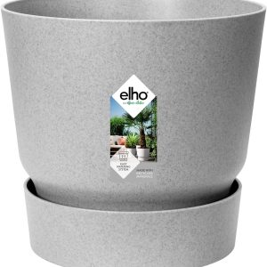 Elho 20cm Greenville Round Pot (Living Concrete)