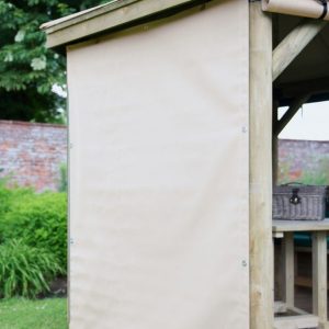 Forest Garden 3.6m Hexagonal Wooden Garden Gazebo Curtains (Cream)