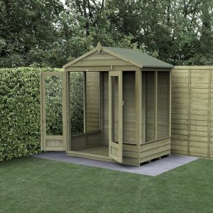 Forest Garden 6x4 4Life Overlap Apex Pressure Treated Summerhouse