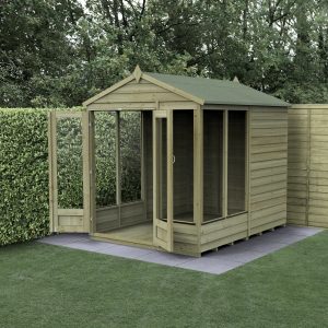 Forest Garden 6x8 4Life Overlap Apex Pressure Treated Summerhouse