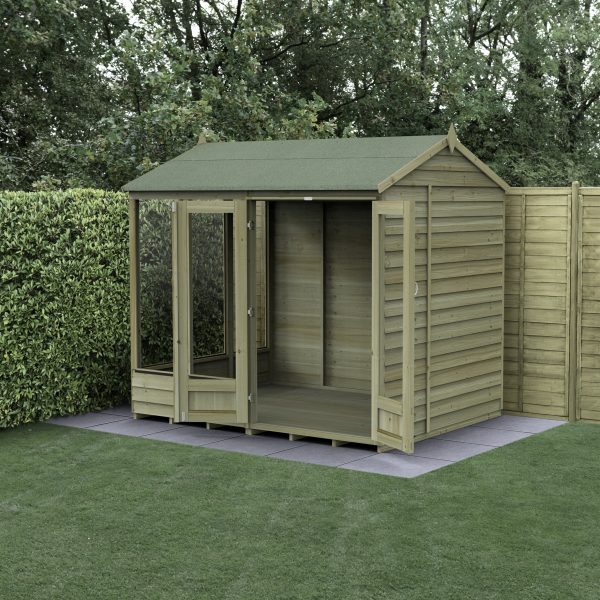 Forest Garden 8x6 4Life Reverse Apex Pressure Treated Summerhouse