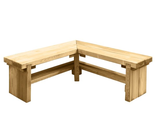 Forest Garden Double Corner Sleeper Bench 1.2m