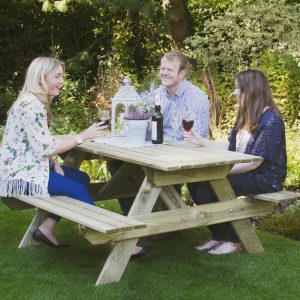 Forest Garden Rectangular Picnic Table - Small