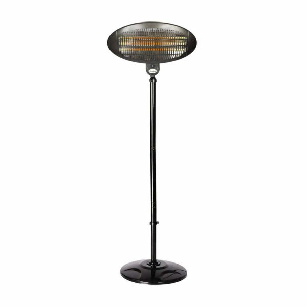 La Hacienda Black Quartz Adjustable Electric Standing Heater