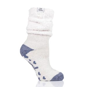 Ladies Heat Holders Lounge Socks Cream