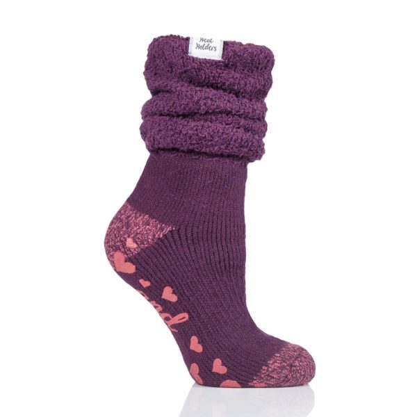 Ladies Heat Holders Lounge Socks Wine