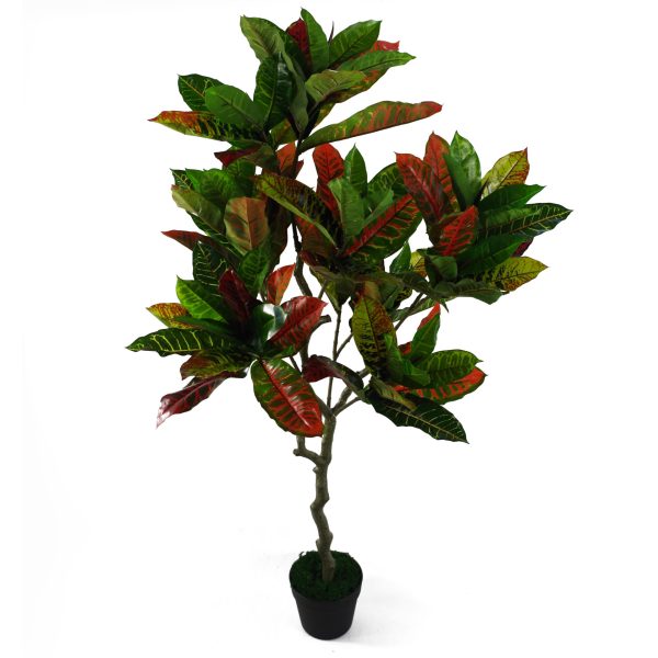 Leaf Design 130cm Artificial Codiaeum Multicoloured House Plant