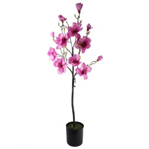 Leaf Design 140cm Magnolia Artificial Tree Pink Potted