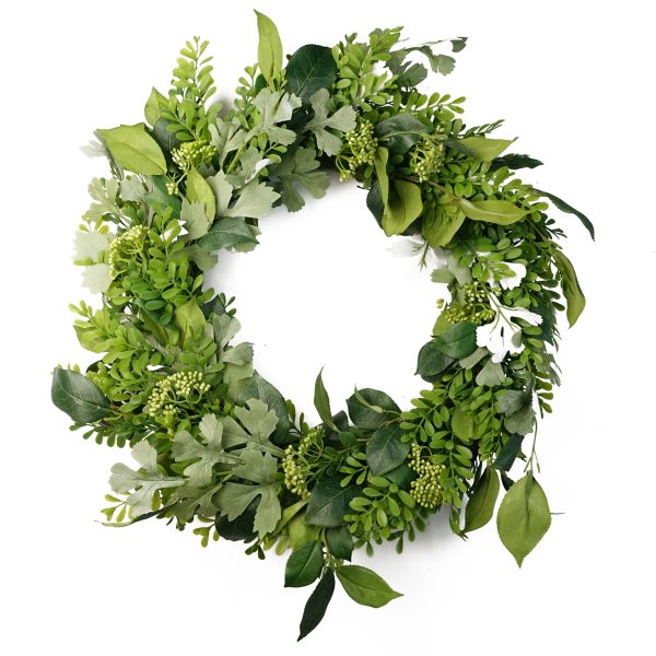 Leaf Design 50cm Artificial Wreath Fern Leaf