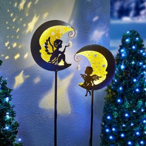 Light-up Angel Garden Stake Lights Set of 2 H72 xW18 xD4cm