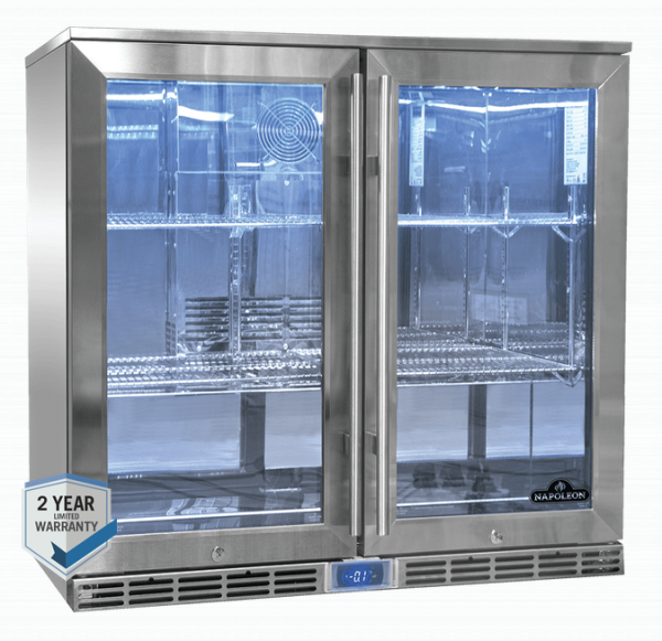 Napoleon Outdoor Fridge 210L (Double Door Glass)