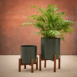 Oslo standing planters fir green - set of 2