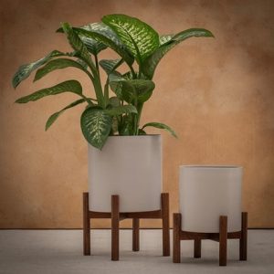 Oslo standing planters mink grey - set of 2