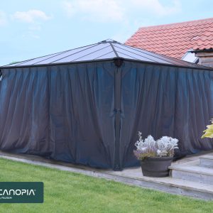 Palram-Canopia GAZEBO PALERMO 4300 CURTAIN SET GREY-4PC