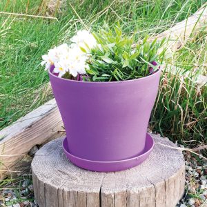 Purple Plastic Plant Pot 10.5X9Cm