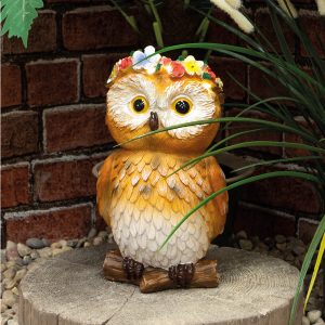 Solar Garden Female Owl With Light Up Head Band