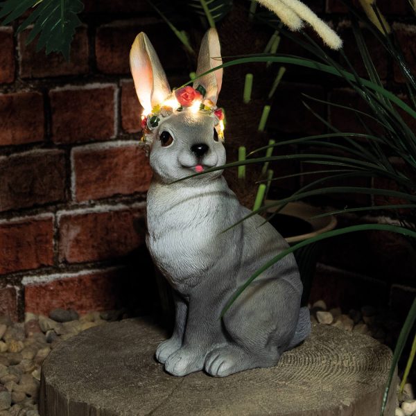 Solar Garden Female Rabbit With Light Up Head Band