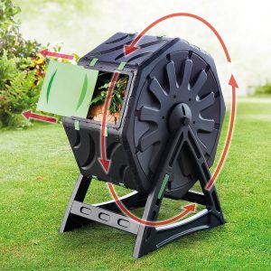 Tumbling Composter 70L H70 xW58 xD34cm Free Fertilizer