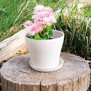 White Plastic Plant Pot 13X10Cm