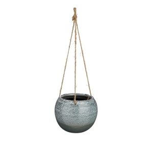 Ceramic hanging plant pot - blue