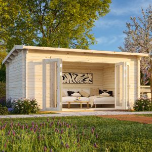 Palmako Ines 5.2m x 3.8m Log Cabin Garden Office (44mm)