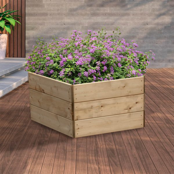 Pentagonal Raised Bed 3 Tier (45Cm) Medium 60Cm