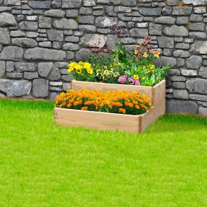 Rectangular Cascading Planter 60Cm 2 Tier