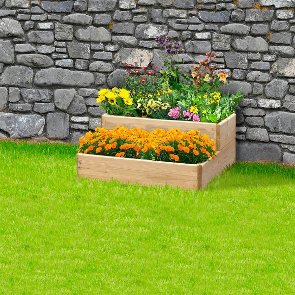 Rectangular Cascading Planter 60Cm 2 Tier