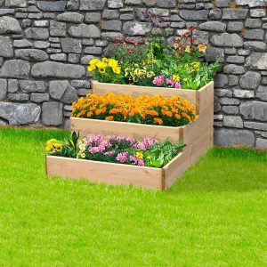 Rectangular Cascading Planter 60Cm 3 Tier