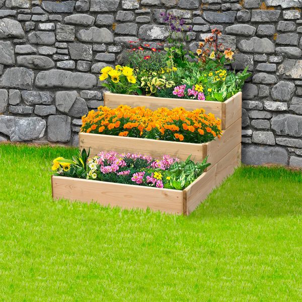 Rectangular Cascading Planter 60Cm 3 Tier