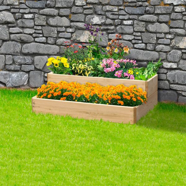 Rectangular Cascading Planter 90Cm 2 Tier