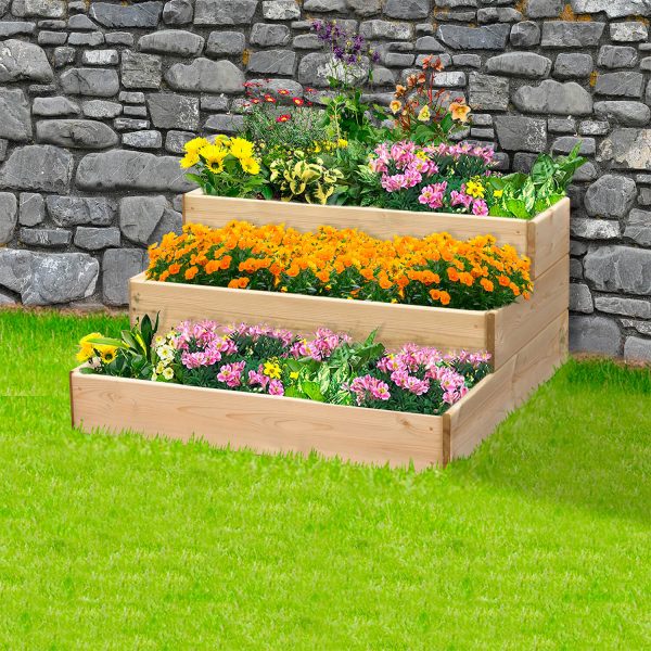 Rectangular Cascading Planter 90Cm 3 Tier