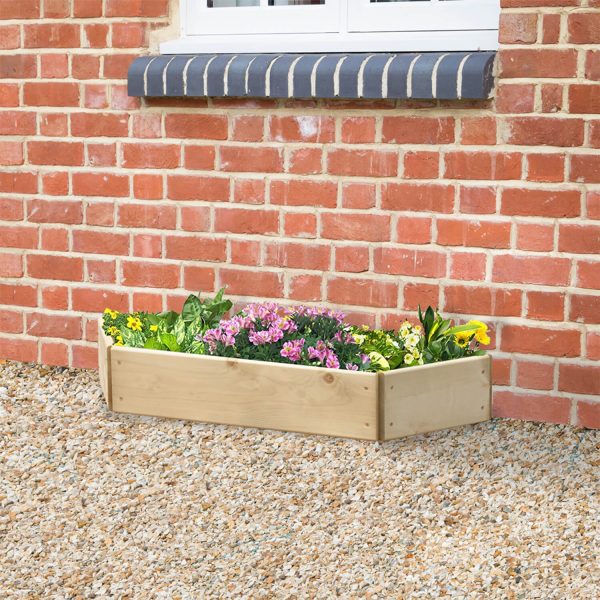 Timber Wall Planter 90Cm 1 Tier (15Cm)