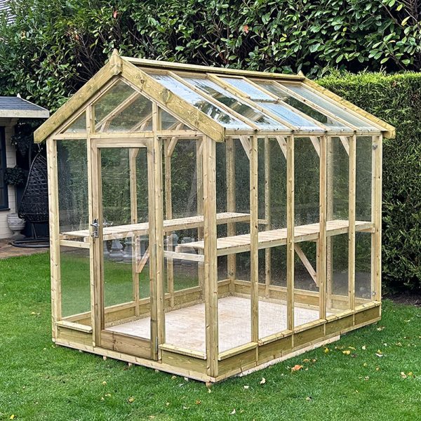 4'4 x 4'9 Coppice Ashdown Apex Wooden Greenhouse (1.32m x 1.45m)