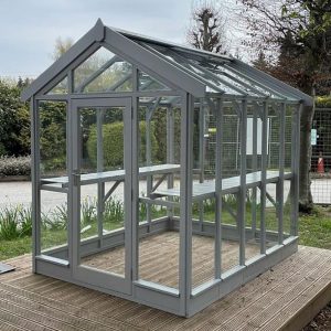 4'4 x 7'10 Coppice Ashdown Apex Painted Wooden Greenhouse (1.32m x 2.4m)