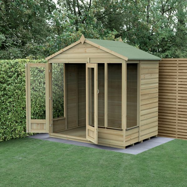 Forest Garden 7x5 Beckwood Apex Summerhouse with Double Door