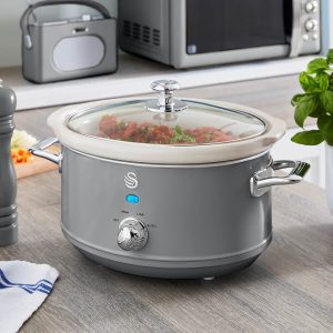 3.5L Retro Slow Cooker Grey