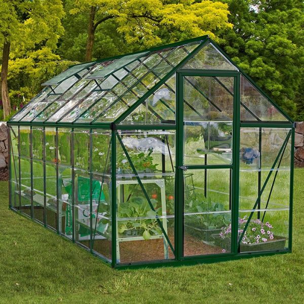 6' x 14' Palram Canopia Harmony Large Walk In Green Polycarbonate Greenhouse (1.85m x 4.26m)