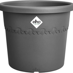 Elho 25cm Algarve Cilindro Pot (Anthracite)