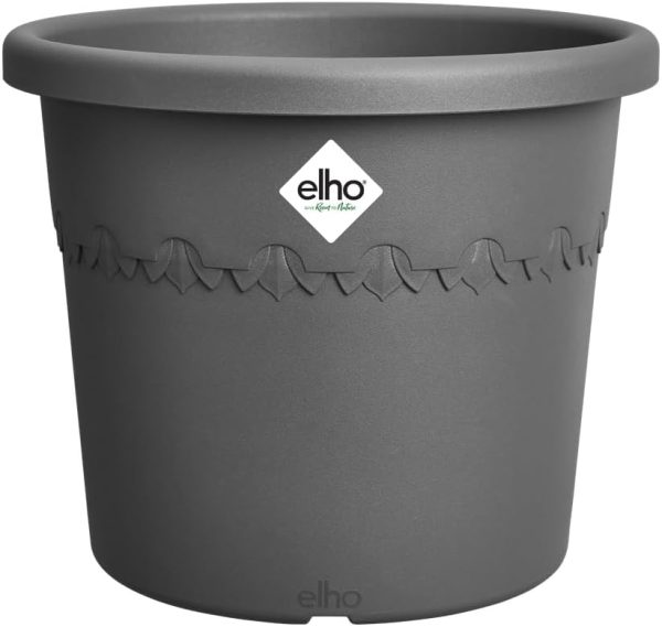 Elho 30cm Algarve Cilindro Pot (Anthracite)